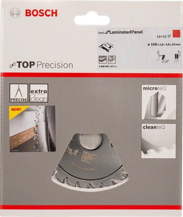 Predrezovací nôž Bosch Top Precision Laminated Panel pre čisté rezy laminátu.