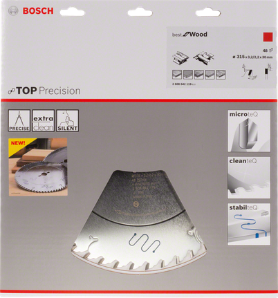 Pílový kotúč Bosch Top Precision Best for Wood 315 × 3,2 × 30 mm.