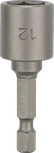 Nástrčkový kľúč Bosch 12 mm so šesťhrannou stopkou 1/4 palca.