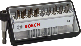 Sada skrutkovacích bitov Bosch Robust Line 18+1, extra tvrdé.