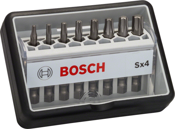 8-dielna sada skrutkovacích bitov Bosch Robust Line Extra Hard.