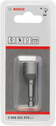 Nástrčkový kľúč Bosch 1/4 palca so šesťhrannou stopkou 50 mm.