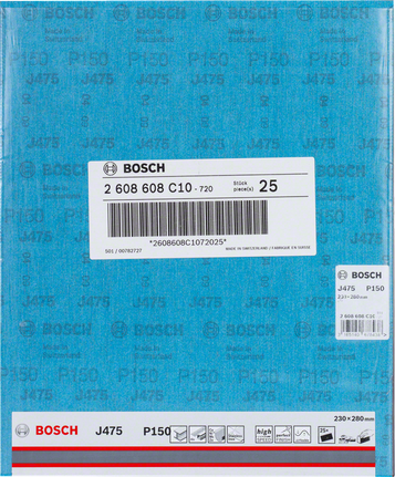 Brúsny list Bosch J475 P150 230 × 280 mm.