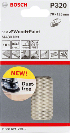 Brúsny list Bosch P320 70 × 125 mm.