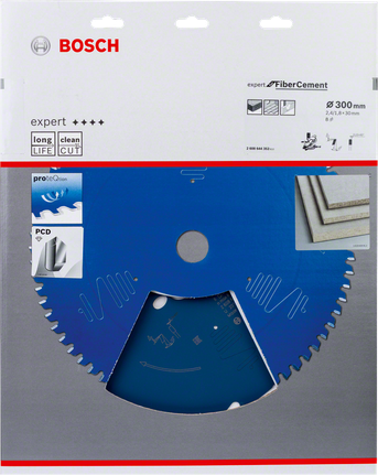 Pílový kotúč Bosch Expert FiberCement 300 mm pre čisté rezy cementových dosiek.