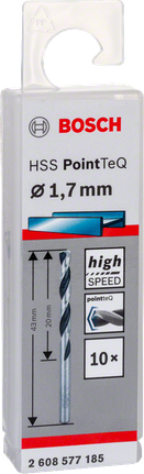 Vrták Bosch HSS PointTeQ 1,7 mm.