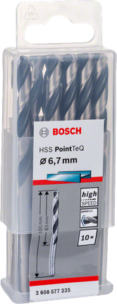 Vrtáky Bosch HSS PointTeQ 6,7 mm.