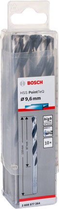Vrtáky Bosch HSS PointTeQ 9,6 mm.