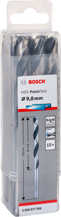 Vrtáky Bosch HSS PointTeQ 9,8 mm.
