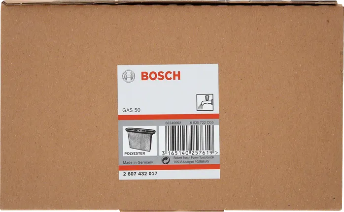 Polyesterový vlnovcový filter Bosch GAS 50.