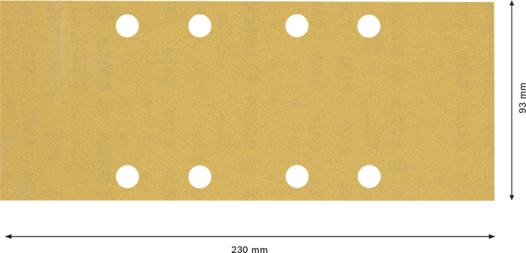 Brúsny papier Bosch C470 93x230 mm s 8 otvormi, zrnitosť 180.