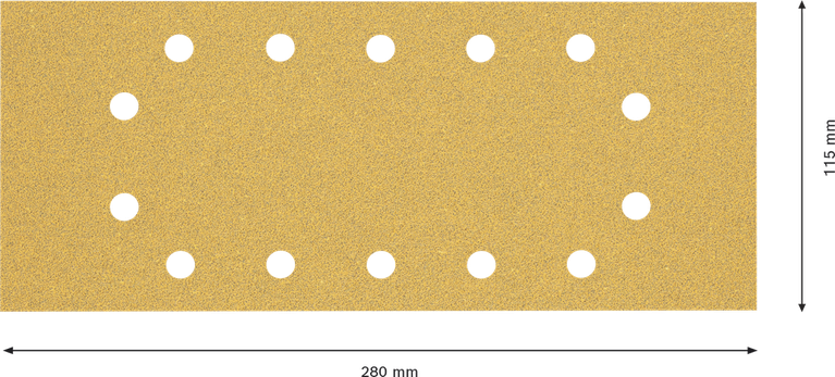 Brúsny papier Bosch C470 115x280 mm so 14 otvormi.