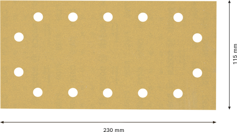 Brúsny papier Bosch 115x230 mm so 14 otvormi.