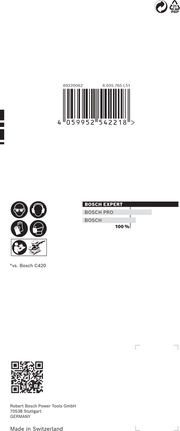 Brúsny papier Bosch EXPERT C470 80x133 mm, zrnitosť 240, balenie 10 kusov.