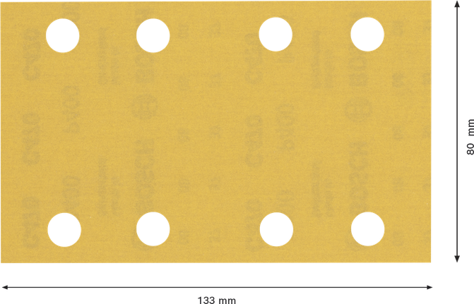 Brúsny papier Bosch C470 80x133 mm s 8 otvormi.