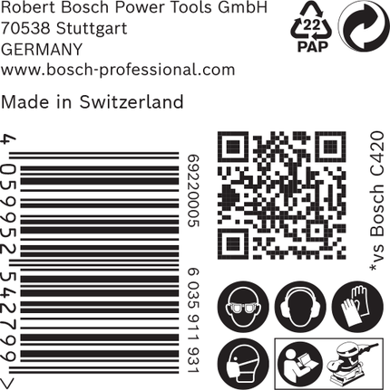 Brúsny papier Bosch C470 93 × 186 mm.