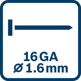  opisuje priemer a rozmer drôtu pásu klincov používaných v klincovačke.
