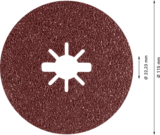 Fíbrový kotúč Bosch EXPERT R781 X-LOCK na brúsenie keramiky.