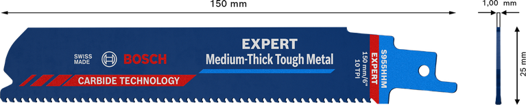 Kotúč do chvostovej píly Bosch EXPERT S 955 HHM na stredne hrubý a tvrdý kov.