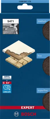 Sada brúsnych blokov Bosch EXPERT S471, stredne jemný, super jemný.