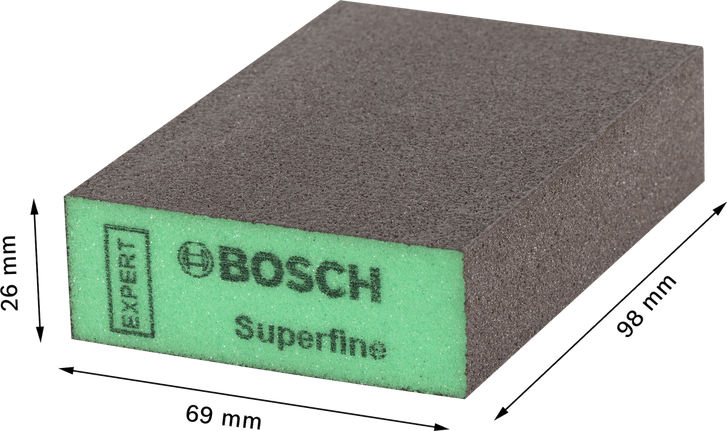 Super jemný brúsny blok Bosch EXPERT S471 zelený.