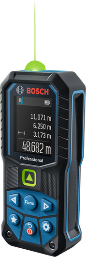 Laserový merač Bosch GLM 50-25 G s digitálnym displejom.