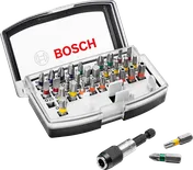32-dielna sada skrutkovacích bitov Bosch s rýchloupínacím držiakom.