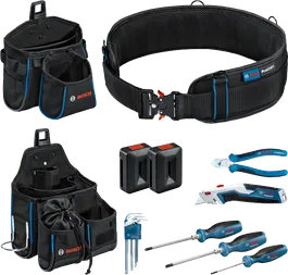 Sortiment kombinovanej súpravy na náradie Bosch a ručného náradia.