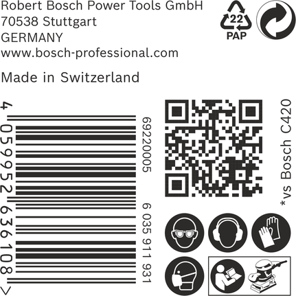 Brúsny papier Bosch EXPERT C470 80x133 mm G 40 50 ks.