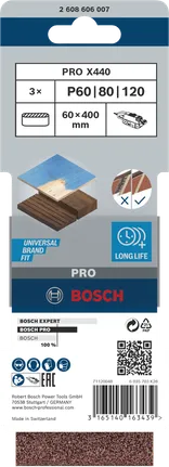 Brúsne pásy Bosch PRO X440 60 × 400 mm 3 ks.