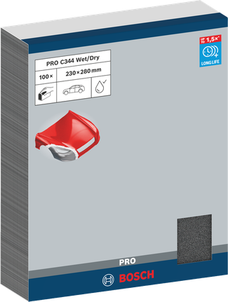 Brúsne listy Bosch PRO C344 na mokré a suché brúsenie 230 × 280 mm.