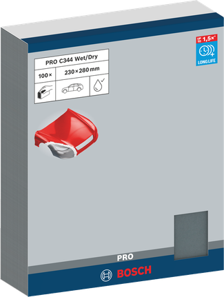 Brúsne listy Bosch PRO C344 na mokré a suché brúsenie 230 × 280 mm.