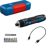 Sada skrutkovačov Bosch GO 3 s nabíjacím USB káblom.
