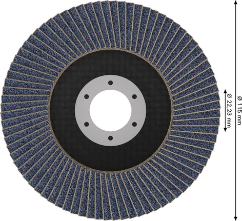 Lamelový kotúč Bosch PRO X571 115 mm G60 na brúsenie kovu.