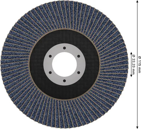 Lamelový kotúč Bosch PRO X571 115 mm G80 na brúsenie.