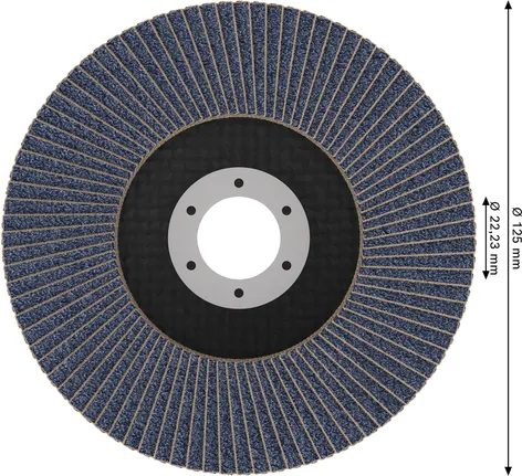 Lamelový kotúč Bosch PRO X571 125 mm G60 na brúsenie kovu.
