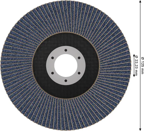 Lamelový kotúč Bosch PRO X571 125 mm G120 na brúsenie kovu.
