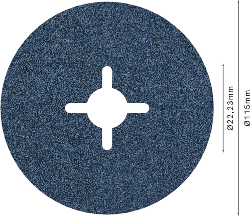 Brúsny kotúč Bosch PRO R574 s vláknovým profilom 115 mm G60 na brúsenie.