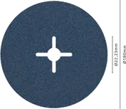 Vláknový kotúč Bosch PRO R574 180 mm G100 na brúsenie.