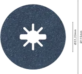 Vláknový kotúč Bosch PRO R574 X-Lock 115 mm G36 na brúsenie.