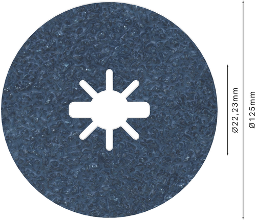 Vláknový kotúč Bosch PRO R574 X-Lock 125 mm G24 pre uhlové brúsky.