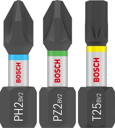 Sada bitov pre rázový skrutkovač Bosch PRO PH2 PZ2 T25.