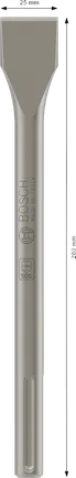 Plochý sekáč Bosch PRO SDS-max-4C 25x280 mm.