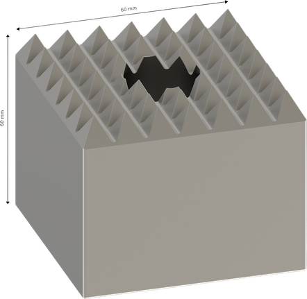 Bosch PRO SDS-max-4C oceľová hlava s puzdrom 60 x 60 mm.