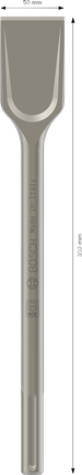 Sekáč Bosch PRO SDS-max-5C s plochým dlátom 50x350 mm na búracie práce.