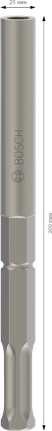 Uťahovák na zemniace tyče Bosch PRO HEX 22 so šesťhrannou stopkou 25 x 300 mm.