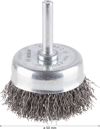 Hrncová kefa Bosch PRO Metal clean s rovnou stopkou 50 mm.