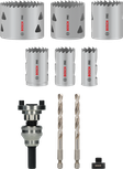 Sada upínacích nástrojov Bosch PRO Multi Material Q-Lock pre dierové píly, 10-dielna.