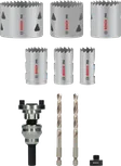 Sada upínacích nástrojov Bosch PRO Multi Material Q-Lock pre dierové píly, 10-dielna.