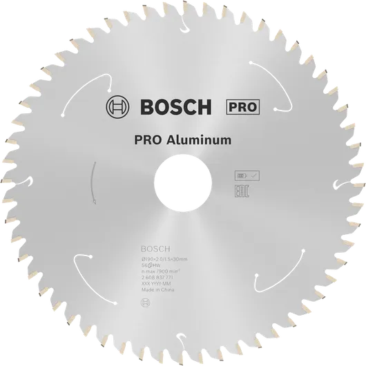 Pílový kotúč Bosch PRO do hliníka, 190 mm, 56 zubov.